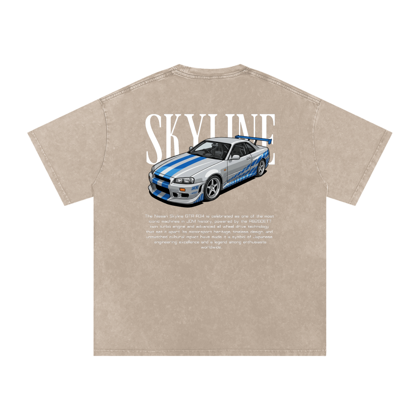 Snow Washed Skyline R34 — Heritage GT Technical Tee