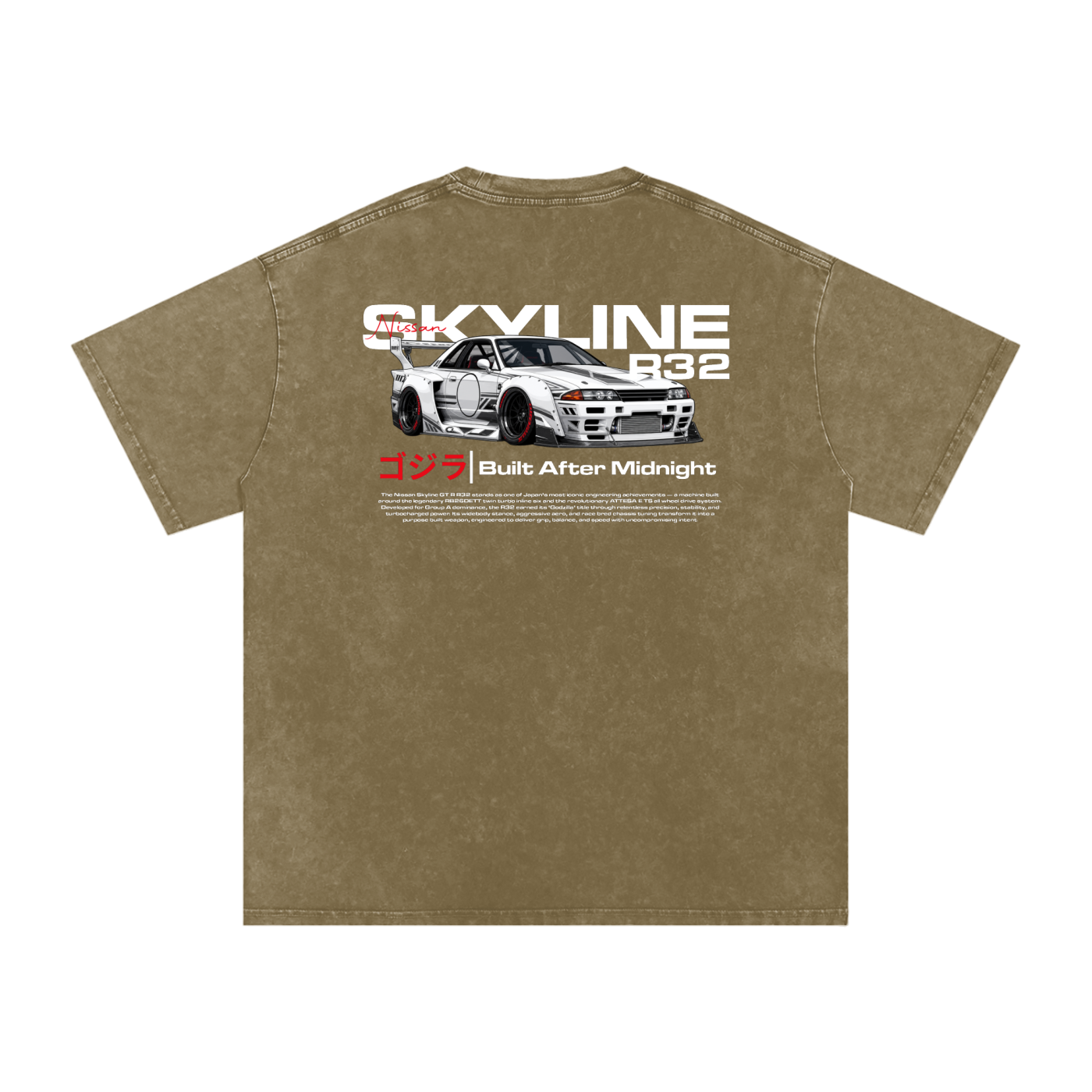 Snow Washed Liberty Walk Skyline — Widebody Blueprint Tee