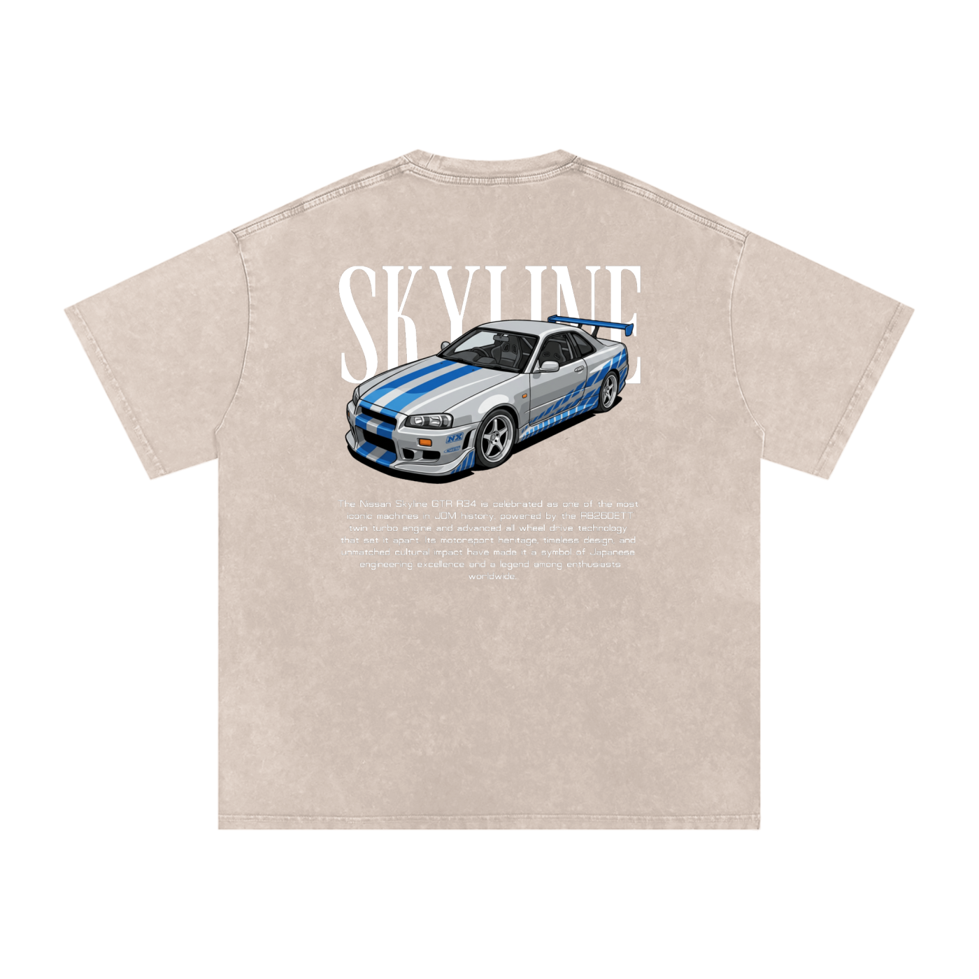 Snow Washed Skyline R34 — Heritage GT Technical Tee