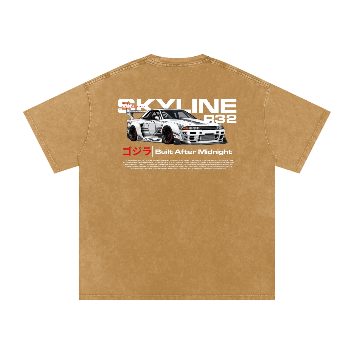 Snow Washed Liberty Walk Skyline — Widebody Blueprint Tee