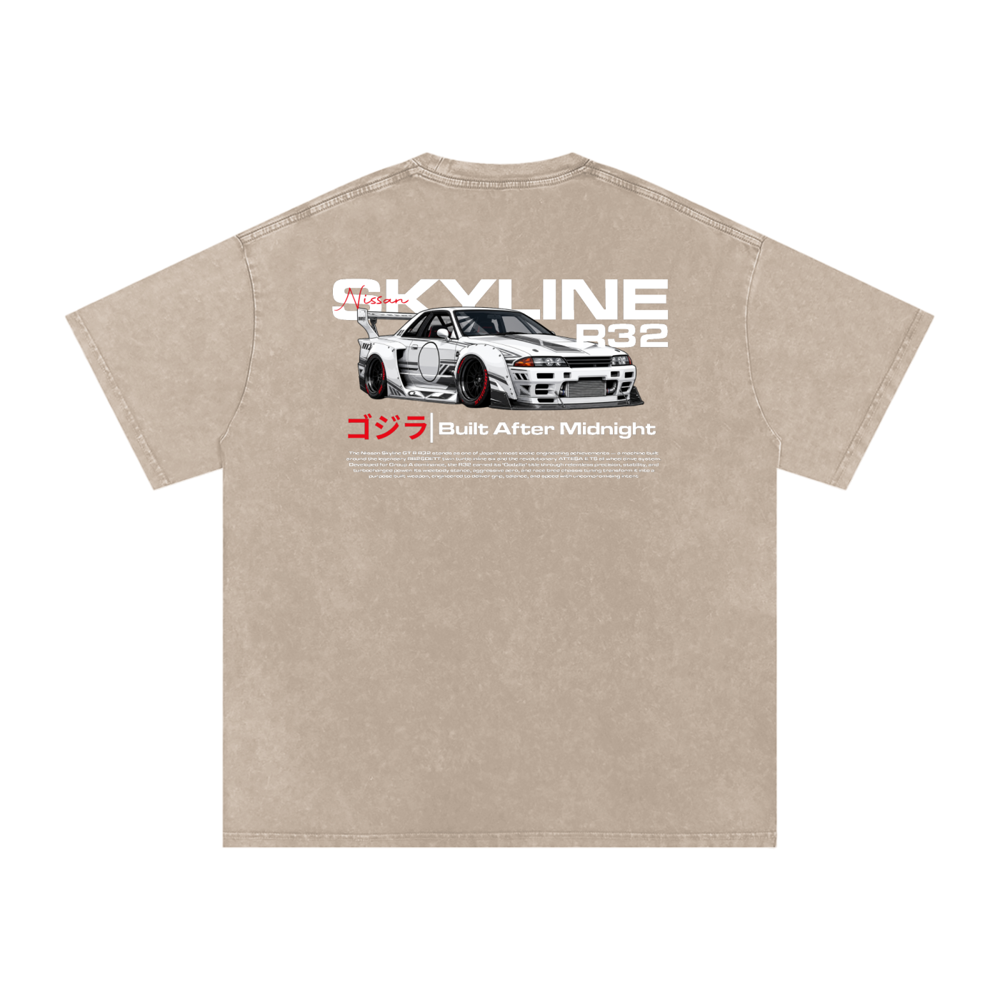 Snow Washed Liberty Walk Skyline — Widebody Blueprint Tee
