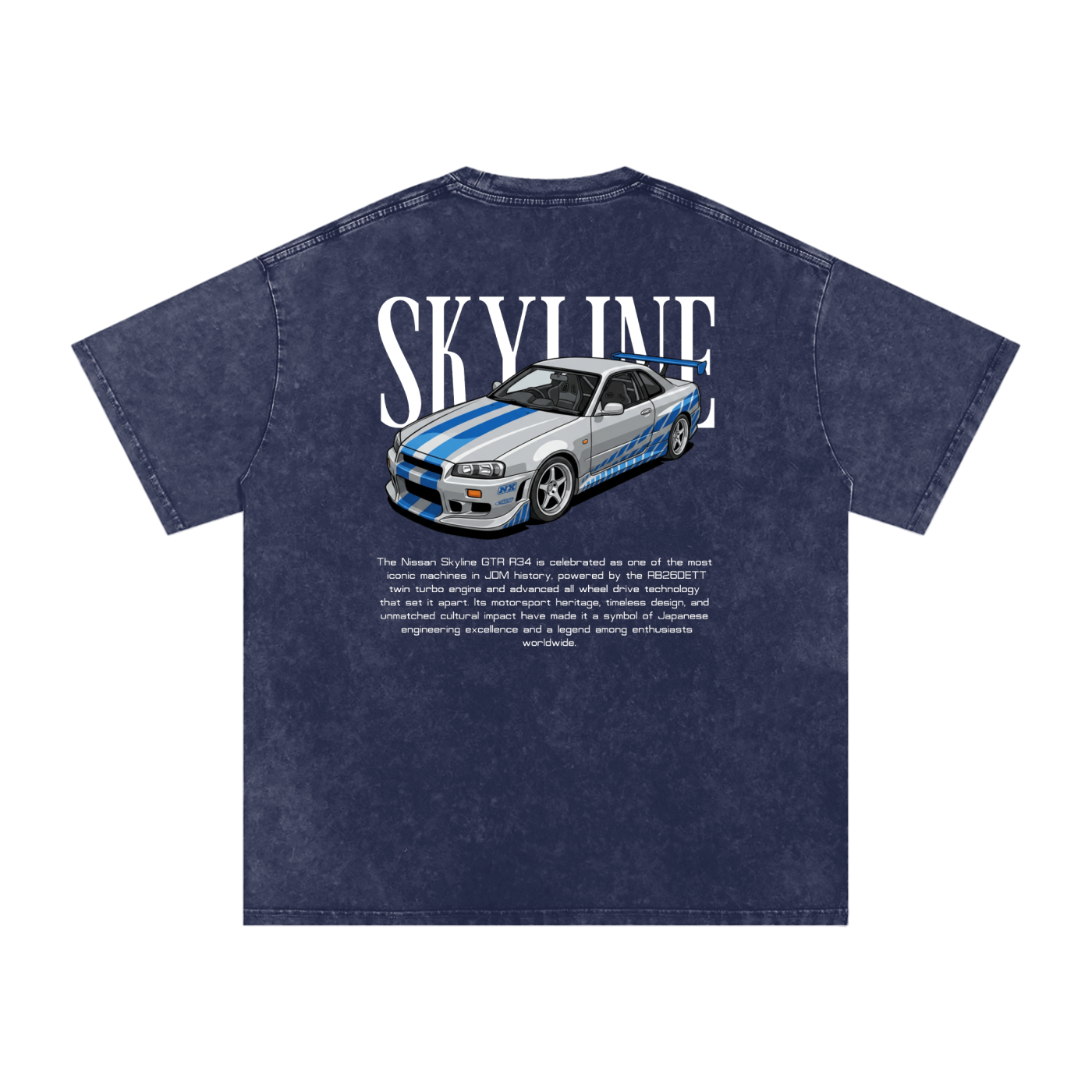 Snow Washed Skyline R34 — Heritage GT Technical Tee